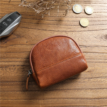 Women's & Men's & Retro Vegetable Tanned Leather Cowhide Large Capacity Ladies Wallets