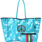 Leopard Print Printed Black Portable Beach Shoulder Bags