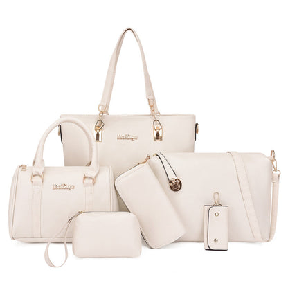Spring Solid Color Litchi Pattern Mother Handbags