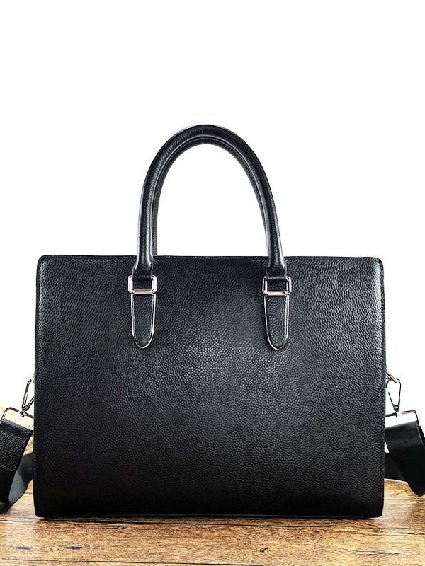 Men's Business Pure Leather Large Capacity Office Portable Men's Briefcases