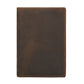 Men's Vintage Leather Passport Wrapper Crazy Horse Card Holder