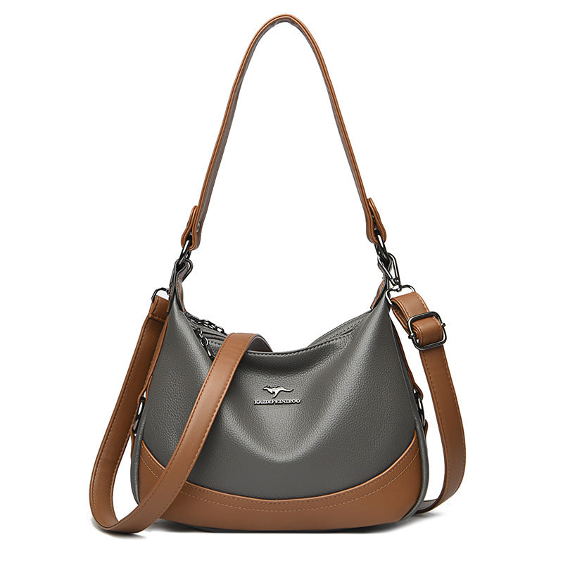 Women's Fashion Classy Mom Female Contrast Color Shoulder Bags
