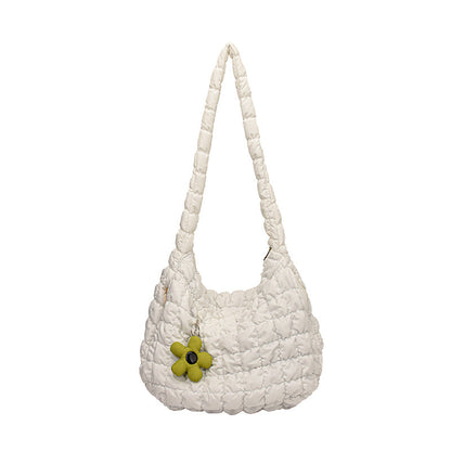 Pleated Large Korean Fashion Capacity Bubble Shoulder Bags