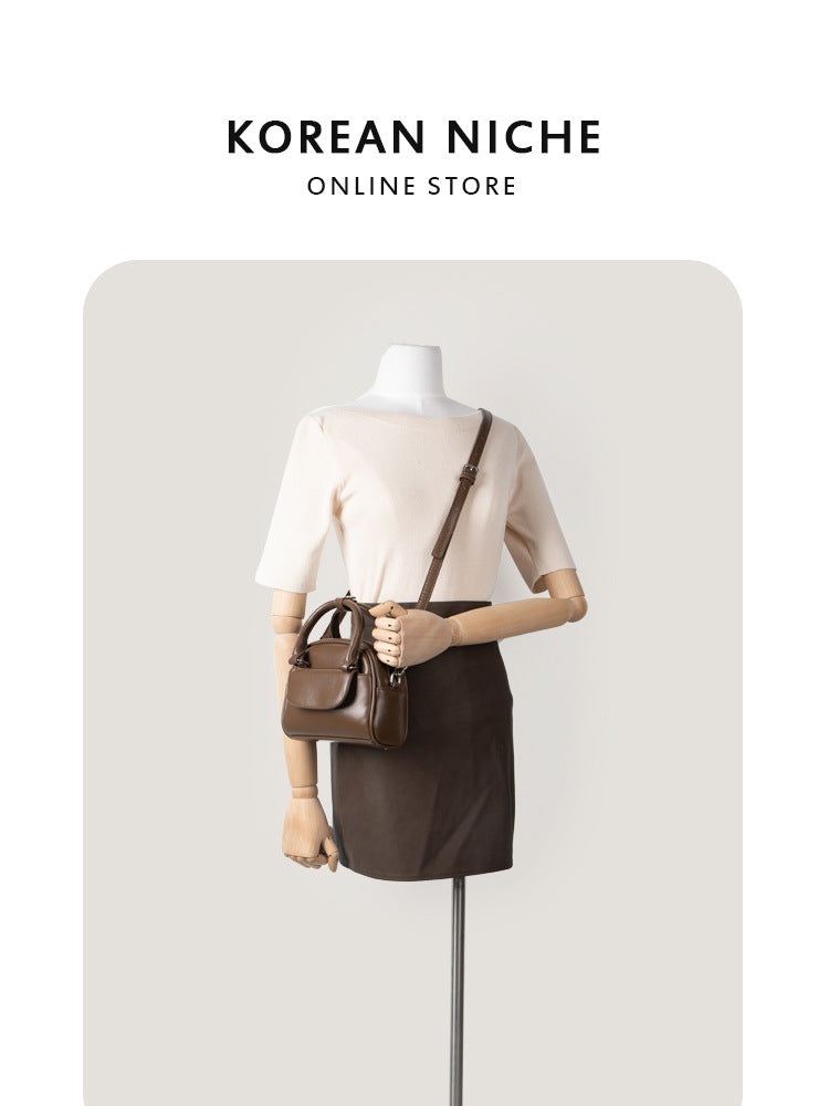 Women's Advanced Texture Mini Retro Easy Matching Hand Shoulder Bags