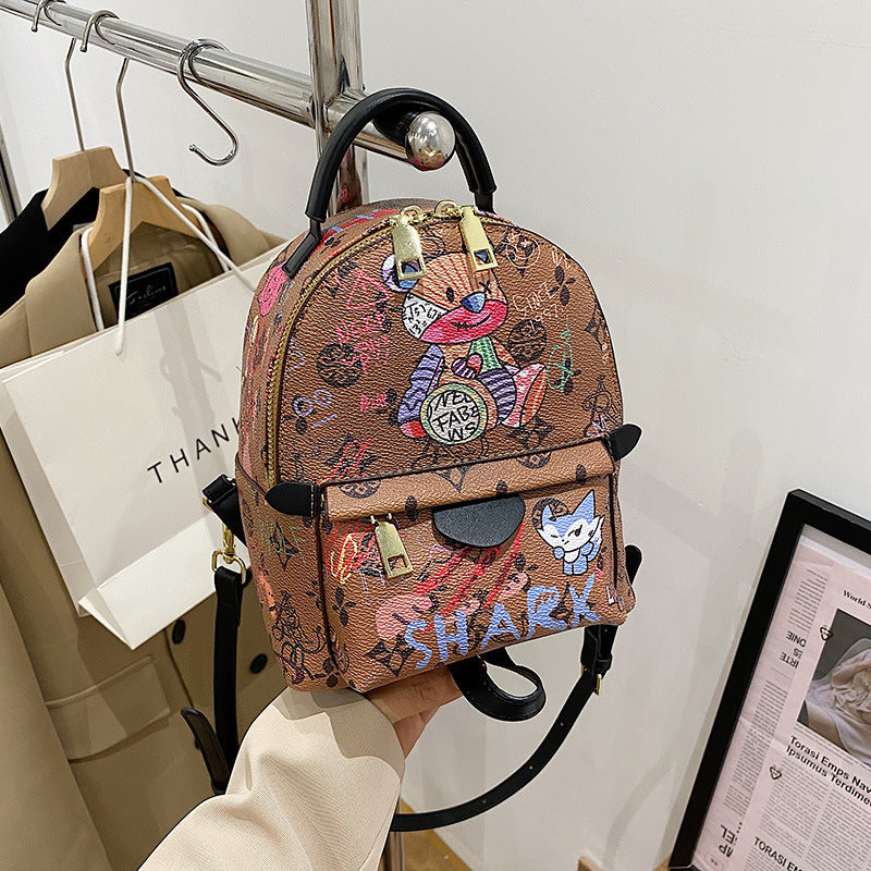 Women's Korean Fashionable Stylish Cute Bear Trendy Backpacks