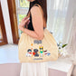 Women's Style Embroidery Shopping Fashion Nylon Waterproof Shoulder Bags