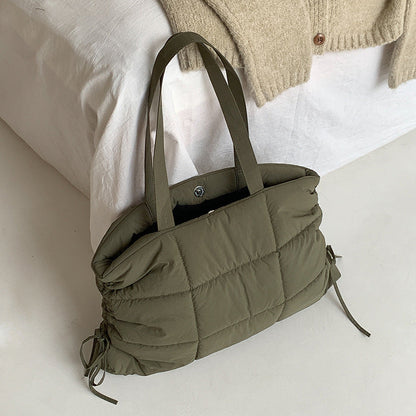 Winter Large Capacity Rhombus Feeding Cotton Bags