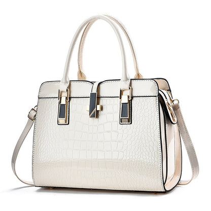 Fashion Shining Leather Large Capacity Crocodile Shoulder Bags
