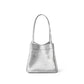 Women's Chinese Style Tip Leather Satin Large Shoulder Bags