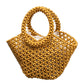 Women's Beach Vacation Hollow Out With Wooden Handbags