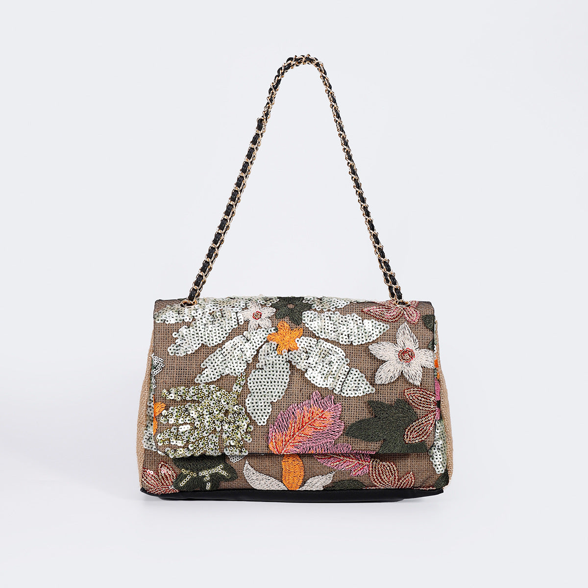 Embroidered Sequins Summer Niche Woven Straw High Bags