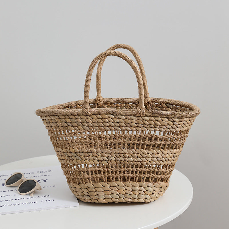 French Retro Straw Niche Hollow Woven Shoulder Bags