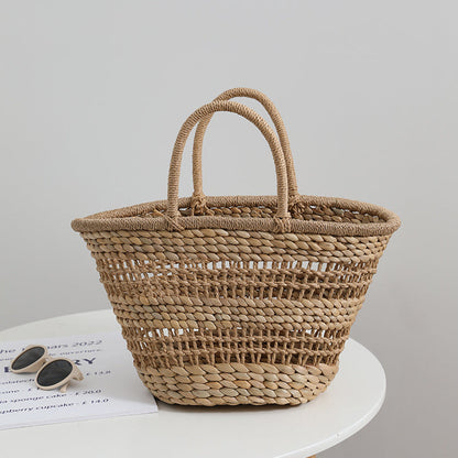French Retro Straw Niche Hollow Woven Shoulder Bags