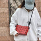 Women's Style Geometric Rhombus Drawstring Lifetime Shoulder Bags