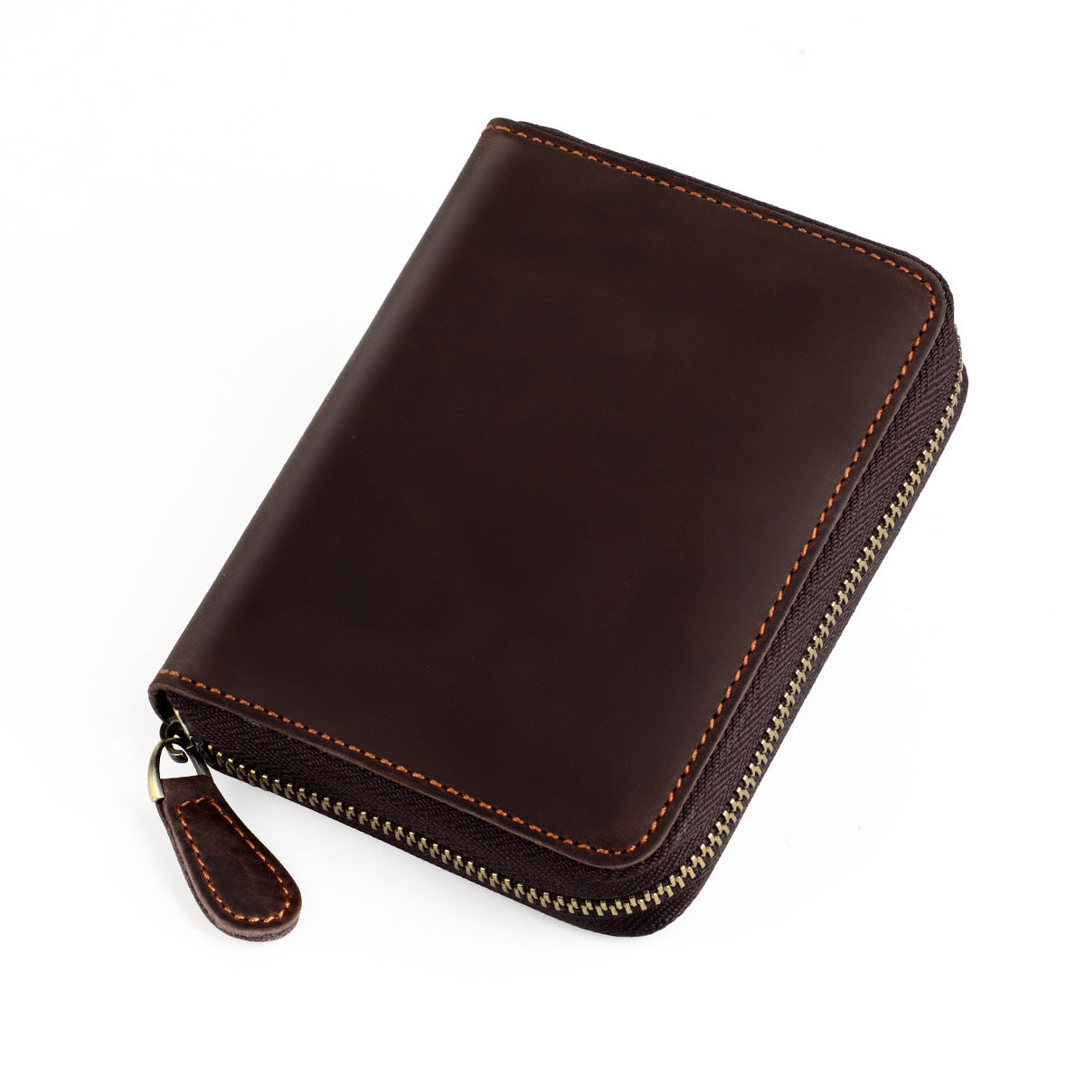Swiping Organ Vintage Style Genuine Leather Passport Card Holder