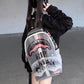 Shark Spoof Transparent Large Capacity Male Backpacks