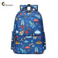 Male One Two Three Level Spacecraft Rocket Elementary School Students' Schoolbags