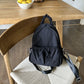 Women's Style Pleated Nylon Pure Color Minimal Backpacks