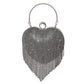Rhinestone Heart Fashion Diamond Tassel Dinner Evening Bags