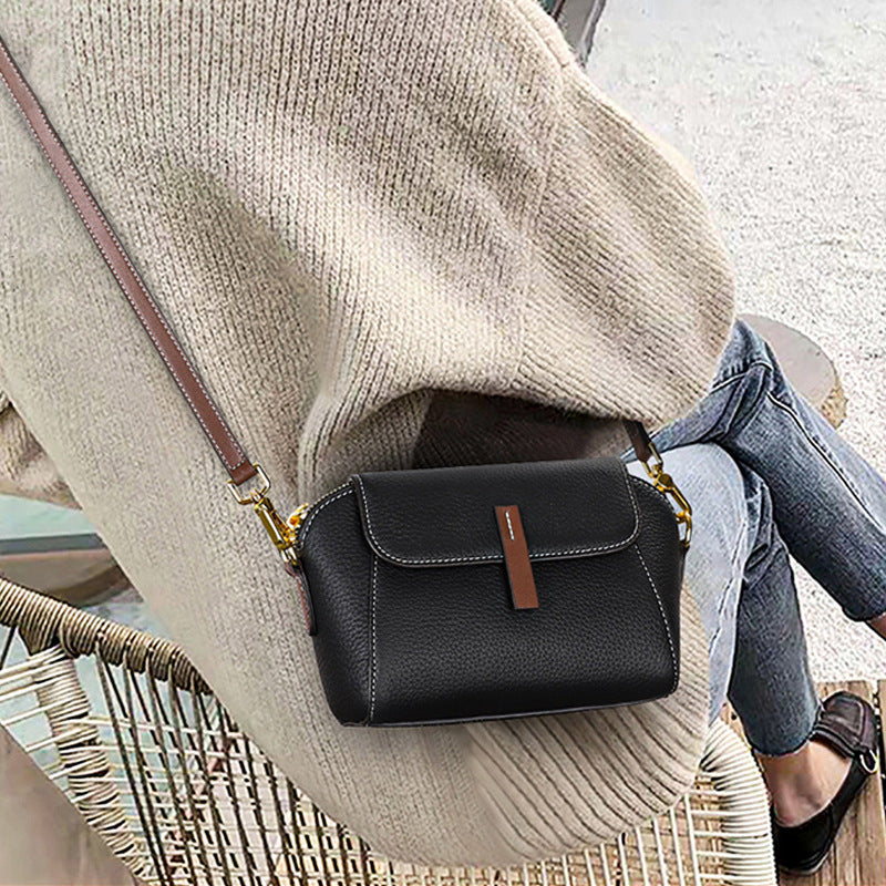 Women's Genuine Leather Shell Pouch Fashionable High-grade Crossbody Bags