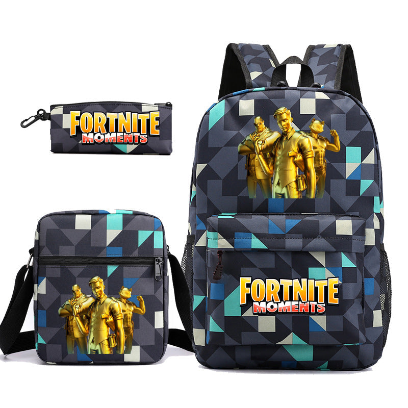 Durable Leo Massey Peripheral Printed Pencil Middle School Students' Schoolbags