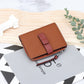 Women's Leather Contrast Color Short Fashion Fold Ladies Wallets