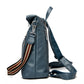 Women's Password Soft Leather Large Capacity Backpacks