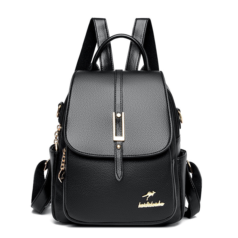 Spring Style Korean Fashion Soft Leather Backpacks