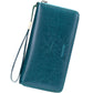 Women's Swiping Leather Large Capacity Long Top Layer Cowhide Ladies Wallets