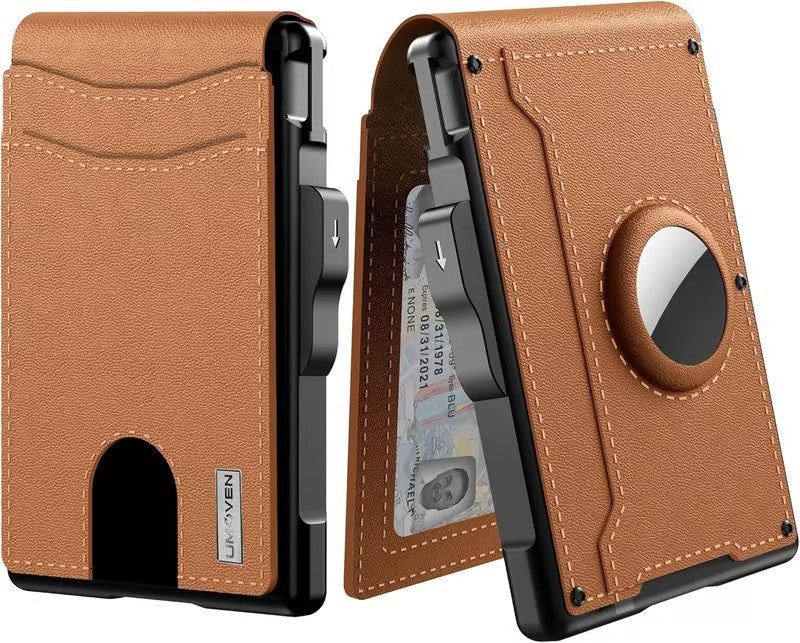 Men's Large Capacity Position Flip Carbon Fiber Card Holder