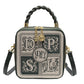 Women's Mild Luxury Retro Embroidered Portable Box Crossbody Bags