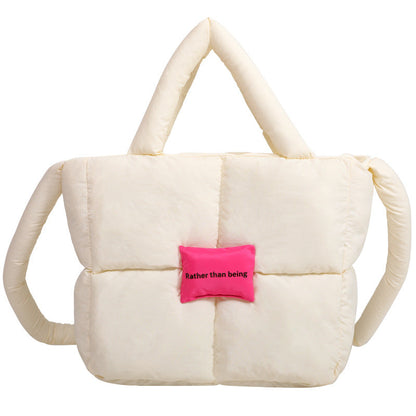 Women's Large Capacity Commuter Quilted Down Underarm Crossbody Bags