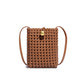 Women's Niche Fashion Hand-woven Hollow Mobile Crossbody Bags