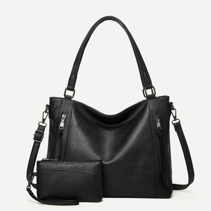 Women's Glamorous Elegant Soft Leather Big Handbags