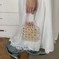 Gate Material Handmade Woven Hollowed Beaded Handbags