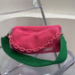 Women's Ge Plush Acrylic Chain Wide Strap Shoulder Bags