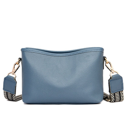 Women's Leather Simple Lychee Pattern First Layer Shoulder Bags
