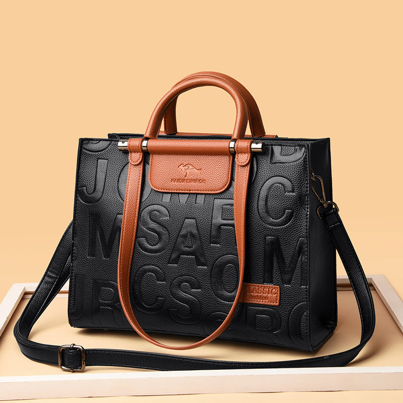 Women's Creative Popular Letter Portable Fashion Handbags