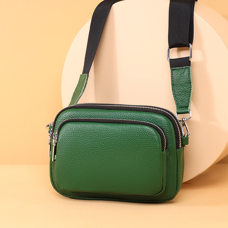 Women's Genuine Leather Simple Fashion Pouch First Crossbody Bags