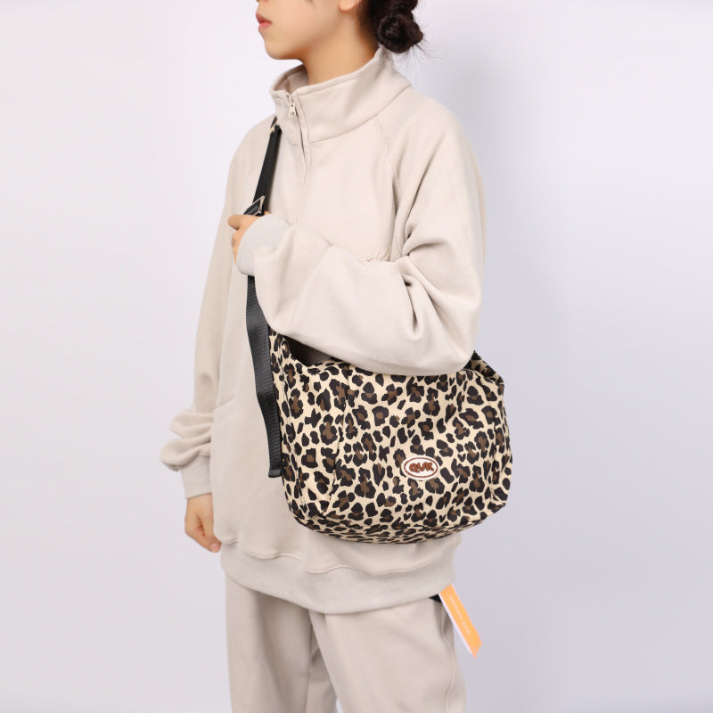 Spring Korean Style Canvas Pleated Underarm Crossbody Bags
