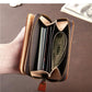 Men's Cowhide Short Genuine Vertical Zipper Green Purses