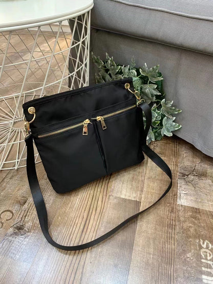 Women's High Texture Waterproof Nylon Cloth Punching Crossbody Bags