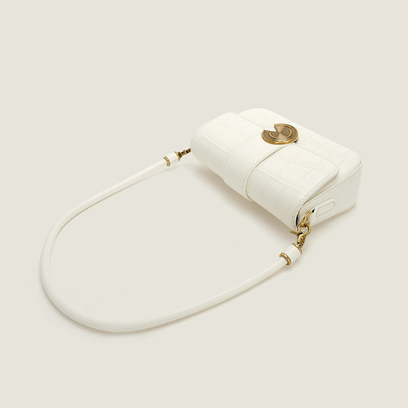 Women's High-grade Niche Underarm Retro Crocodile Pattern Shoulder Bags