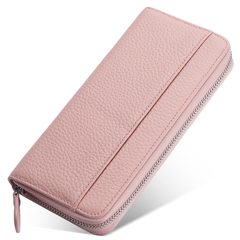 Women's & Men's & Genuine Leather Credit Long Clutch Purses
