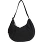 Women's & Men's Solid Color Simple Cycling Style Nylon Crossbody Bags