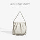 Women's Design Garbage Rhombus Chain White Leather Shoulder Bags