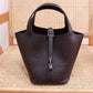 Women's Top Layer Cowhide Leather Portable Vegetable Handbags