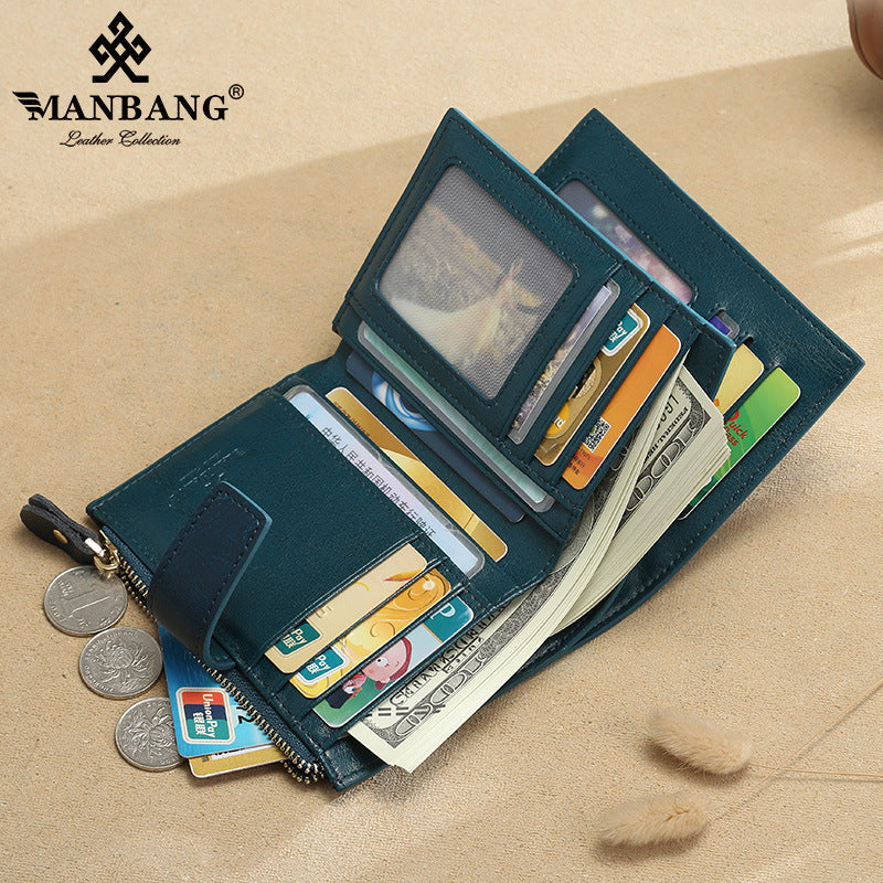Female Swiping Zipper Hasp Multifunctional Car Ladies Wallets