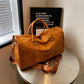 Women's Leather Fashion Retro Portable Packaging Clothes Travel Bags