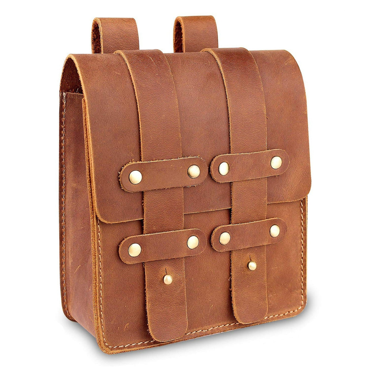 Women's & Men's & Pants Pannier Crazy Horse Genuine Men's Waist Packs